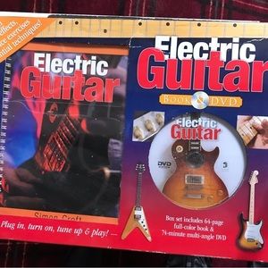Dvd & guitar Book set opened never used guitar
